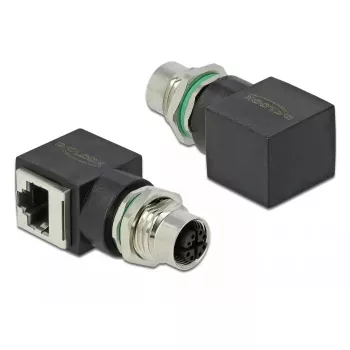 Cambia-sesso per cavo DeLOCK 66316 M12 RJ45 nero