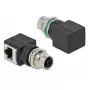 Cambia-sesso per cavo DeLOCK 66316 M12 RJ45 nero