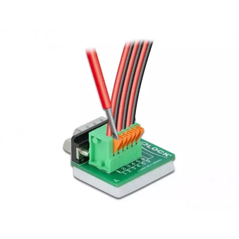 Connettore per filo D-Sub 9 DeLOCK 66554 verde