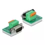 Connettore per filo D-Sub 9 DeLOCK 66554 verde