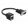 DeLOCK 63999 Adattatore seriale, DB-9 maschio a RJ-45 femmina, 20 cm, nero