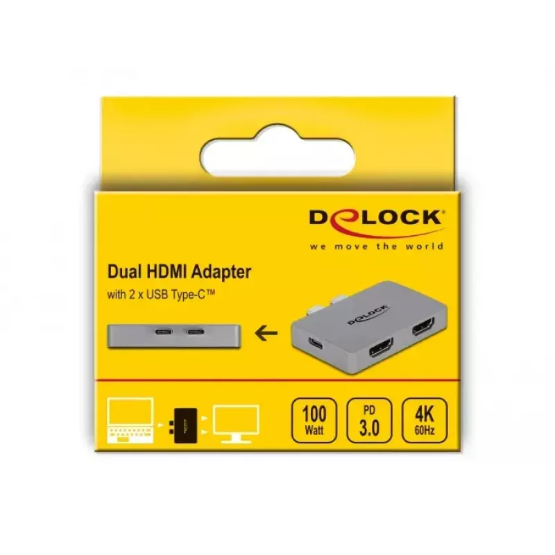 Adattatore dual HDMI DeLOCK 64123 per MacBook