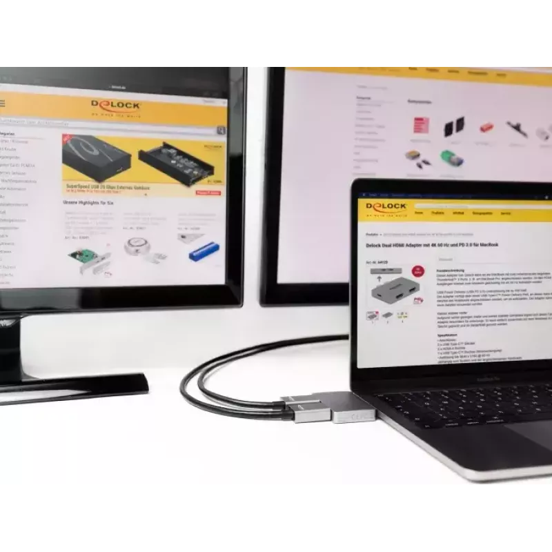 Adattatore dual HDMI DeLOCK 64123 per MacBook