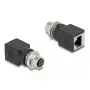 Adattatore DeLOCK M12 codifica D 4 poli femmina a RJ45 femmina dritto