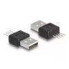Adattatore DeLOCK USB 2.0 Type-A maschio 4 poli nero argento 5V