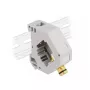 Modulo Keystone DELOCK 87162 — morsetto a morsetto, grigio/bianco, 60,1 × 59,4 × 21,6 mm