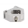 Adattatore per guida DIN DeLOCK ST simplex femmina a ST simplex femmina grigio
