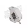 Adattatore per guida DIN DeLOCK ST simplex femmina a ST simplex femmina grigio