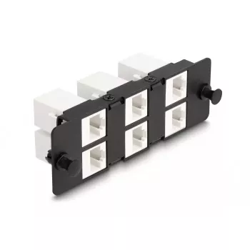 Pannello adattatore keystone DeLOCK 6 porte nero piatto RJ-45