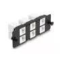 Pannello adattatore keystone DeLOCK 6 porte nero piatto RJ-45