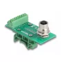 Adattatore modulo di trasferimento DeLOCK M12 8 poli codifica A femmina su morsettiera a 9 poli