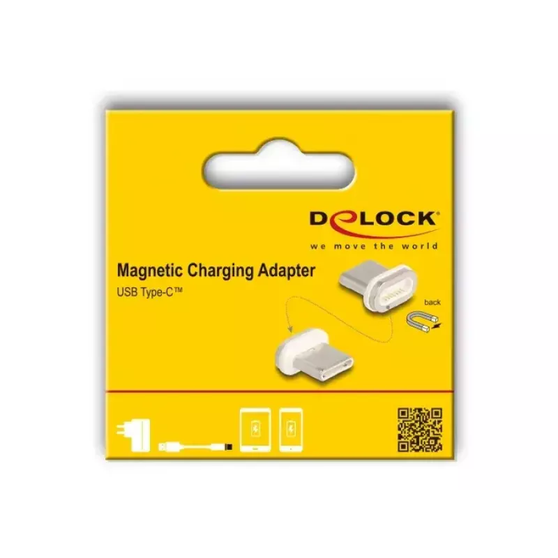 DeLOCK 66588 gender changer per cavo magnetico USB-C oro bianco