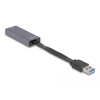 DeLOCK 66247 adattatore cavo RJ-45 USB A grigio 0,09 m