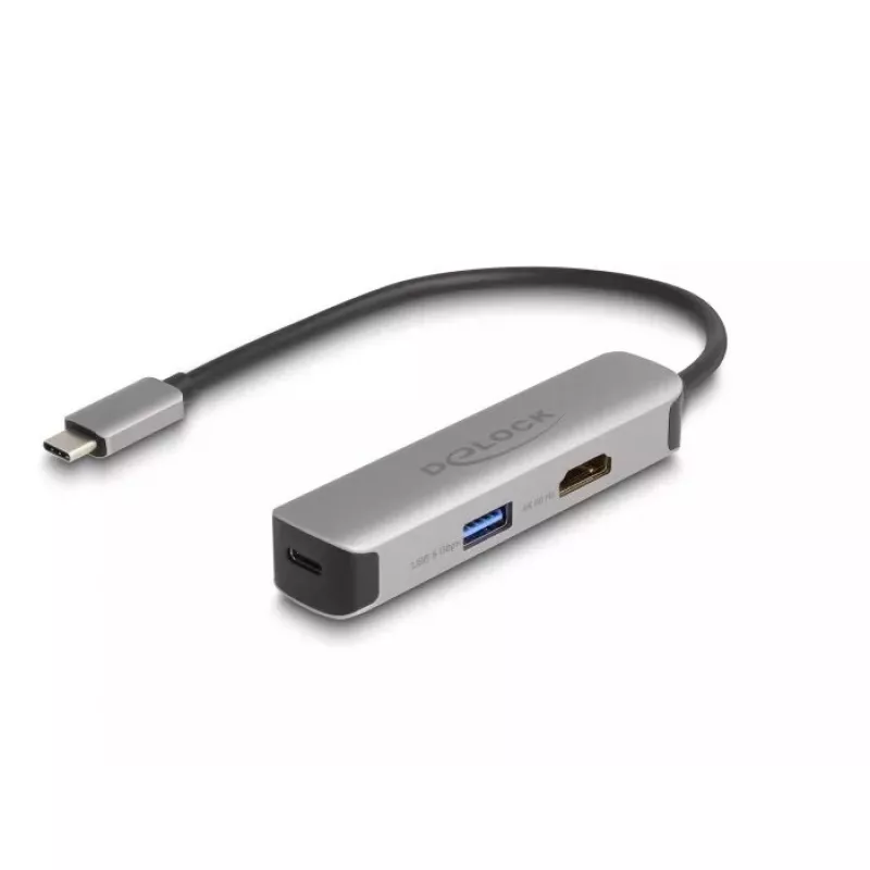 DeLOCK adattatore USB Type-C a HDMI 4K 60 Hz USB Type-A USB Type-C PD 92 W