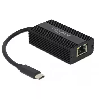 DeLOCK 65990 adattatore da USB Type-C a LAN 2,5 Gigabit, nero