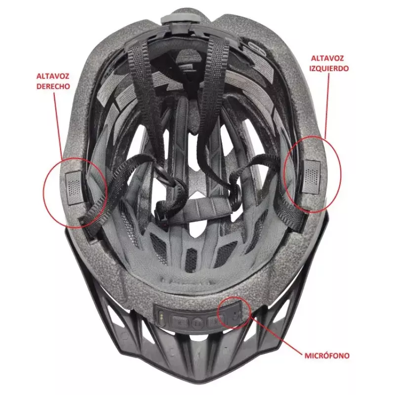 Livall MT1 Neo casco da bicicletta MTB Bluetooth, 58-62 cm, LED/SOS/Intercom, rosso (MT1NEO-L-RED)