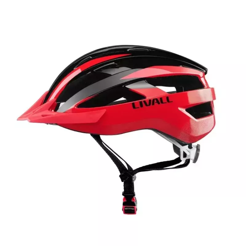 Livall MT1 Neo casco da bicicletta MTB Bluetooth, 58-62 cm, LED/SOS/Intercom, rosso (MT1NEO-L-RED)