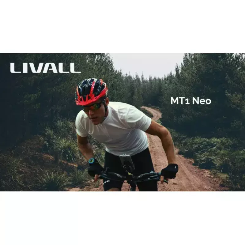 Livall MT1 Neo casco da bicicletta MTB Bluetooth, 58-62 cm, LED/SOS/Intercom, rosso (MT1NEO-L-RED)