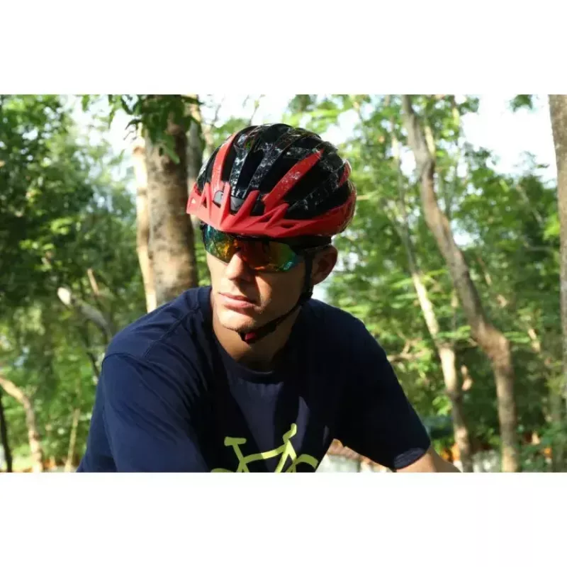 Livall MT1 Neo casco da bicicletta MTB Bluetooth, 58-62 cm, LED/SOS/Intercom, rosso (MT1NEO-L-RED)