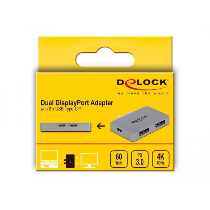 Adattatore Dual DisplayPort DeLOCK 64001 per MacBook