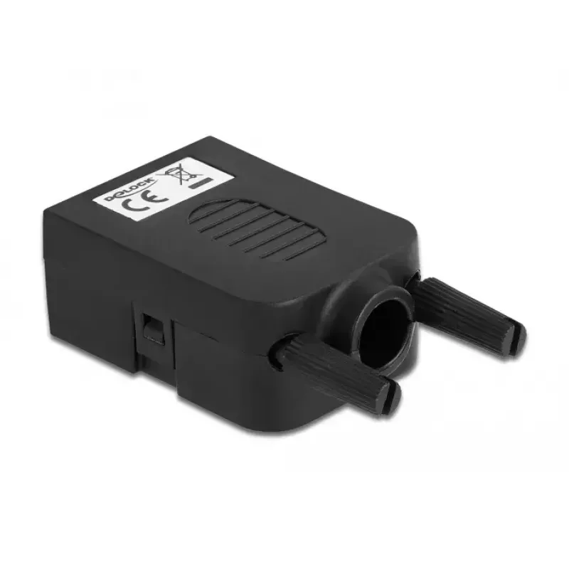 Connettore per fili DeLOCK 66257 Sub-D 9 morsettiera a 10 poli nero