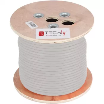 Techly ITP-C5F-305-RIS cavo di rete grigio 305 m Cat5e F/UTP (FTP)