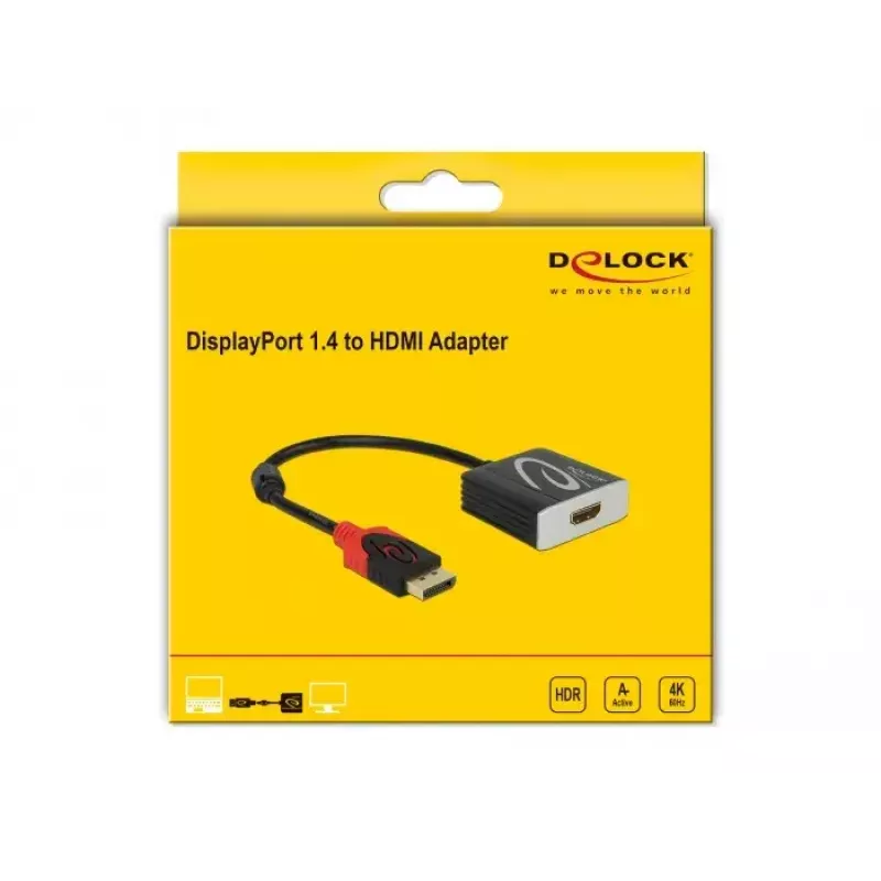 Adattatore attivo DisplayPort 1.4 su HDMI DeLOCK 65207