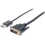 Manhattan cavo DisplayPort 1.2a a DVI-D 24+1, 1080p@60Hz, 3 m, maschio a maschio, passivo, compatibile con DVI-D, nero, tre anni di garanzia, conforme a DP2DVIMM10.