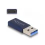 DeLOCK adattatore USB USB Type-A maschio su USB Type-C femmina 10 Gbit/s blu