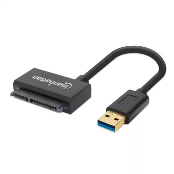 Manhattan cavo adattatore USB-A su SATA 2,5 pollici, 42 cm, maschio su maschio, 5 Gbit/s (USB 3.2 Gen1, noto anche come USB 3.0), supporta 48 bit LBA, SuperSpeed USB, tre anni di garanzia