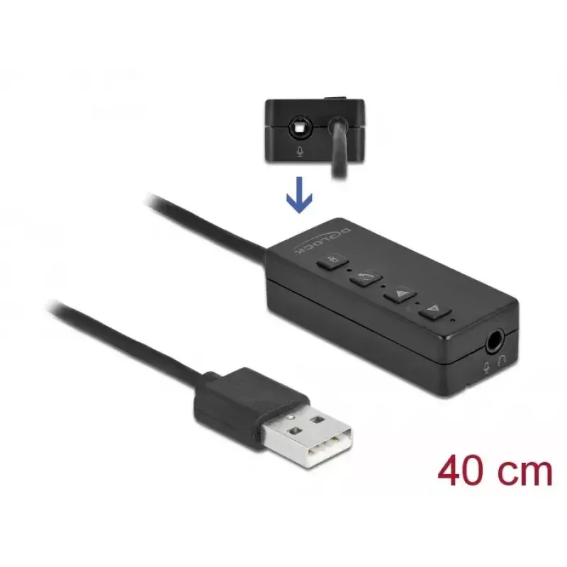 Adattatore per cuffie USB e microfono DeLOCK 66731
