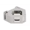 Modulo keystone DELOCK 87163 — USB A su USB A, grigio/bianco, 60,1×59,4×21,6 mm