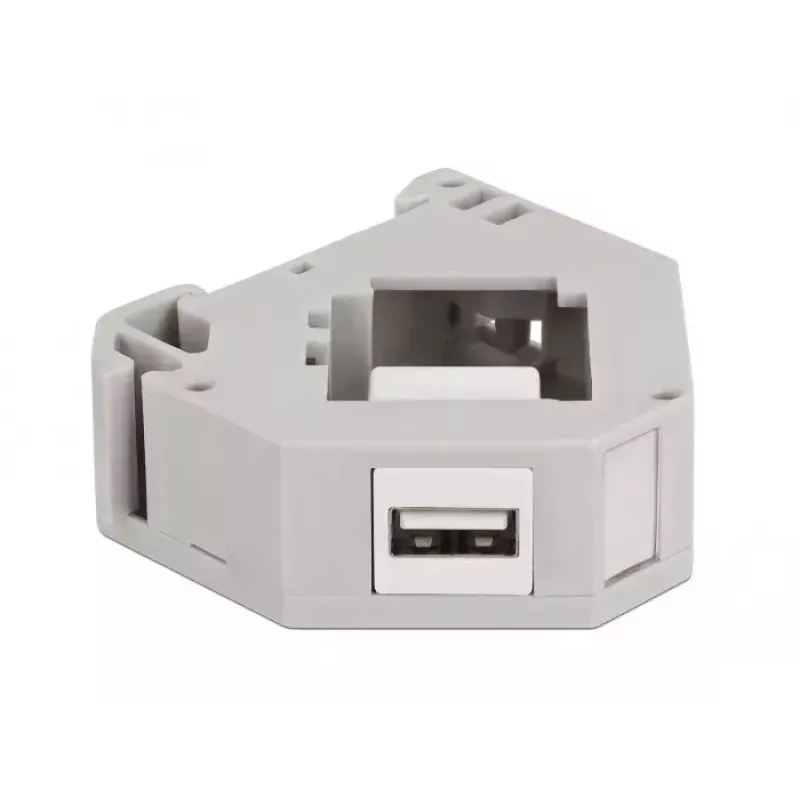 Modulo keystone DELOCK 87163 — USB A su USB A, grigio/bianco, 60,1×59,4×21,6 mm