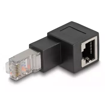 DeLOCK adattatore RJ45 maschio su RJ45 femmina Cat.6A 90° ad angolo verso il basso