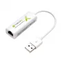 Techly convertitore USB2.0 a Fast Ethernet 10/100 Mbit/s, cablato, USB, Ethernet, 100 Mbit/s, bianco