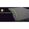 Scrivania gaming Techly per PC con bordo ergonomico smussato nero