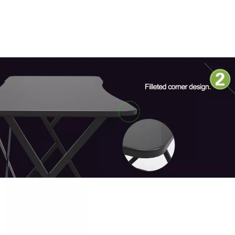 Scrivania gaming Techly per PC con bordo ergonomico smussato nero