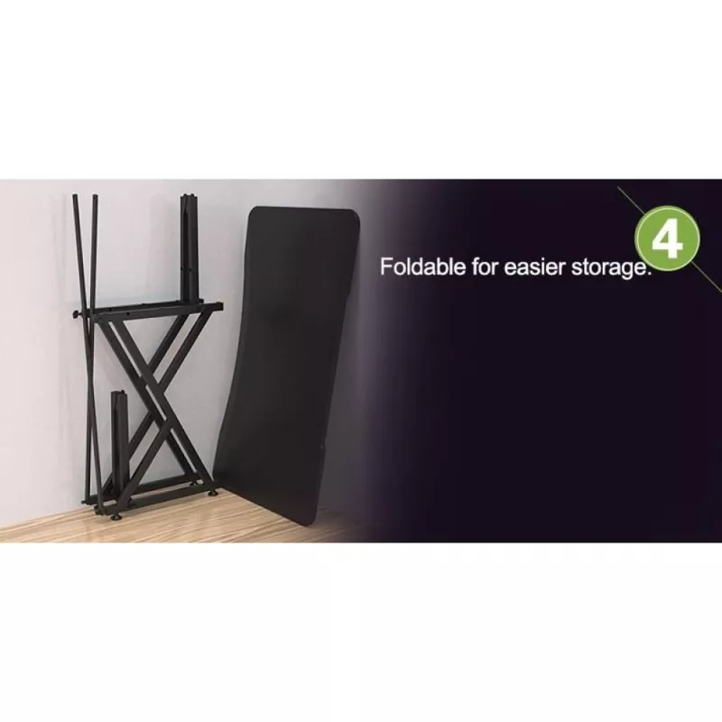 Scrivania gaming Techly per PC con bordo ergonomico smussato nero