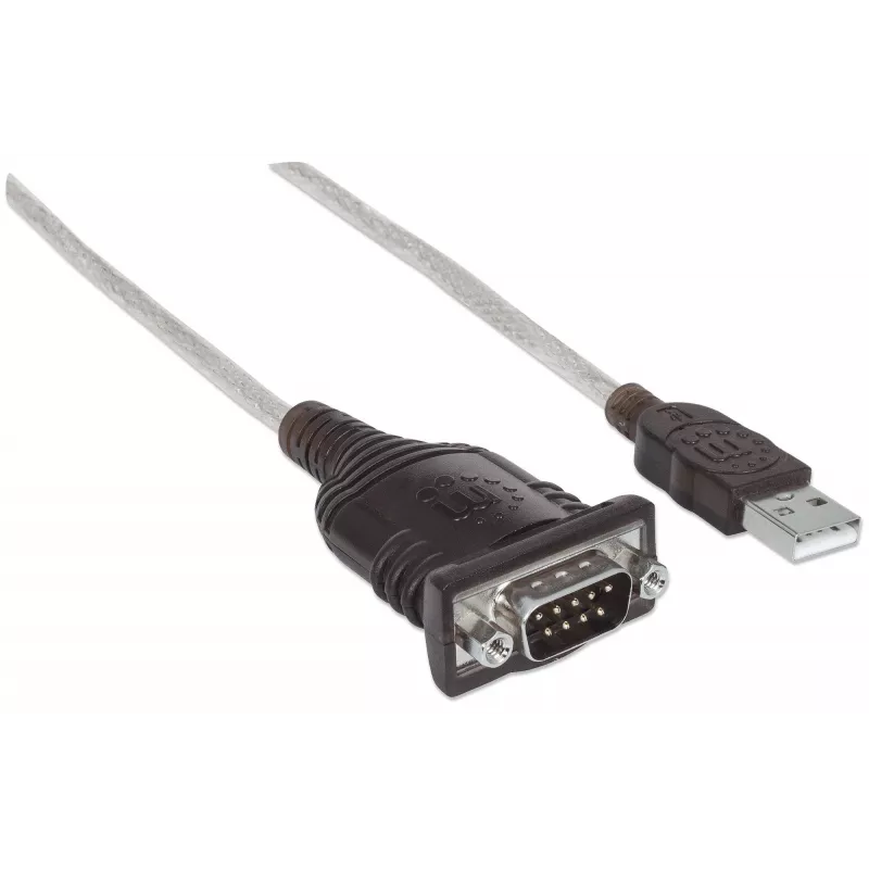 Manhattan 151801 cavo convertitore da USB-A a seriale RS232 DB9, maschio/maschio, 45 cm