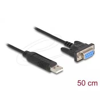 DeLOCK 67381 adattatore USB 2.0 a RS-232 DB9 seriale 0,5 m