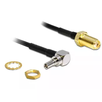 Cavo di segnale DeLOCK 88466 0,2 m nero oro argento