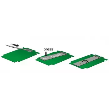 Adattatore DeLOCK 2x 67-pin M.2 Key B - 2x SATA 7-pin