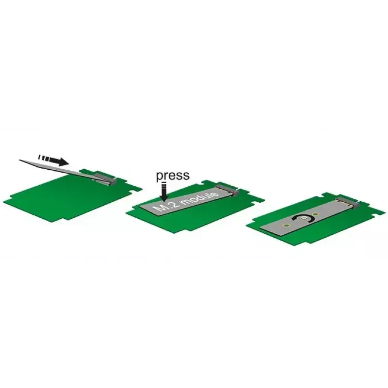 Adattatore DeLOCK 2x 67-pin M.2 Key B - 2x SATA 7-pin