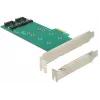 Adattatore DeLOCK 2x 67-pin M.2 Key B - 2x SATA 7-pin