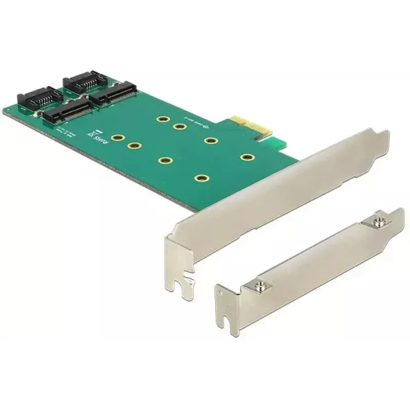 Adattatore DeLOCK 2x 67-pin M.2 Key B - 2x SATA 7-pin