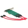 Adattatore DeLOCK 2x 67-pin M.2 Key B - 2x SATA 7-pin