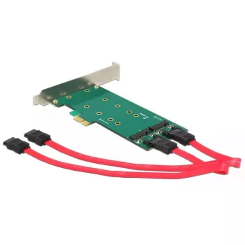 Adattatore DeLOCK 2x 67-pin M.2 Key B - 2x SATA 7-pin