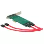 Adattatore DeLOCK 2x 67-pin M.2 Key B - 2x SATA 7-pin