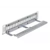 Patch panel Keystone DeLOCK 10 pollici 12 porte con scarico di trazione 1U grigio