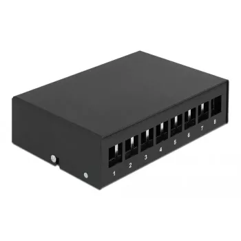 Patch panel Keystone DeLOCK 43413 8 porte nero